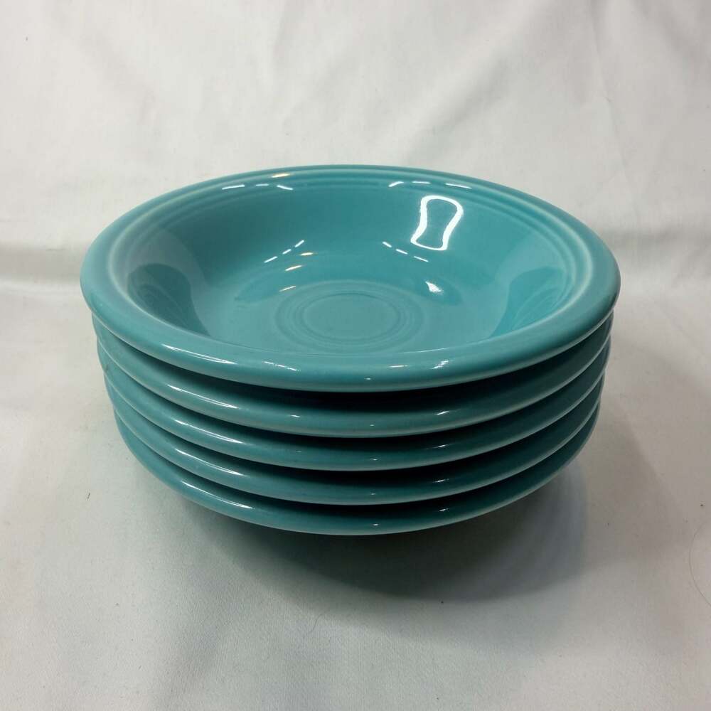 Fiesta Turquoise Fruit Bowls 5 3/8" by Homer Laughlin, set of 5